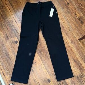 NWT Liz Claiborne black Straight leg mid-rise pant.